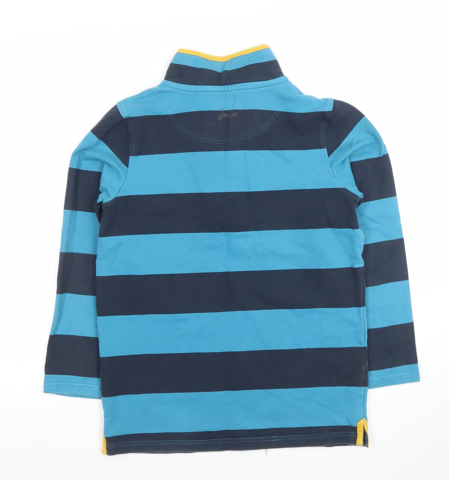 Joules Boys Blue Striped 11-12 Years 1/2 Zip Pullover Sweatshirt