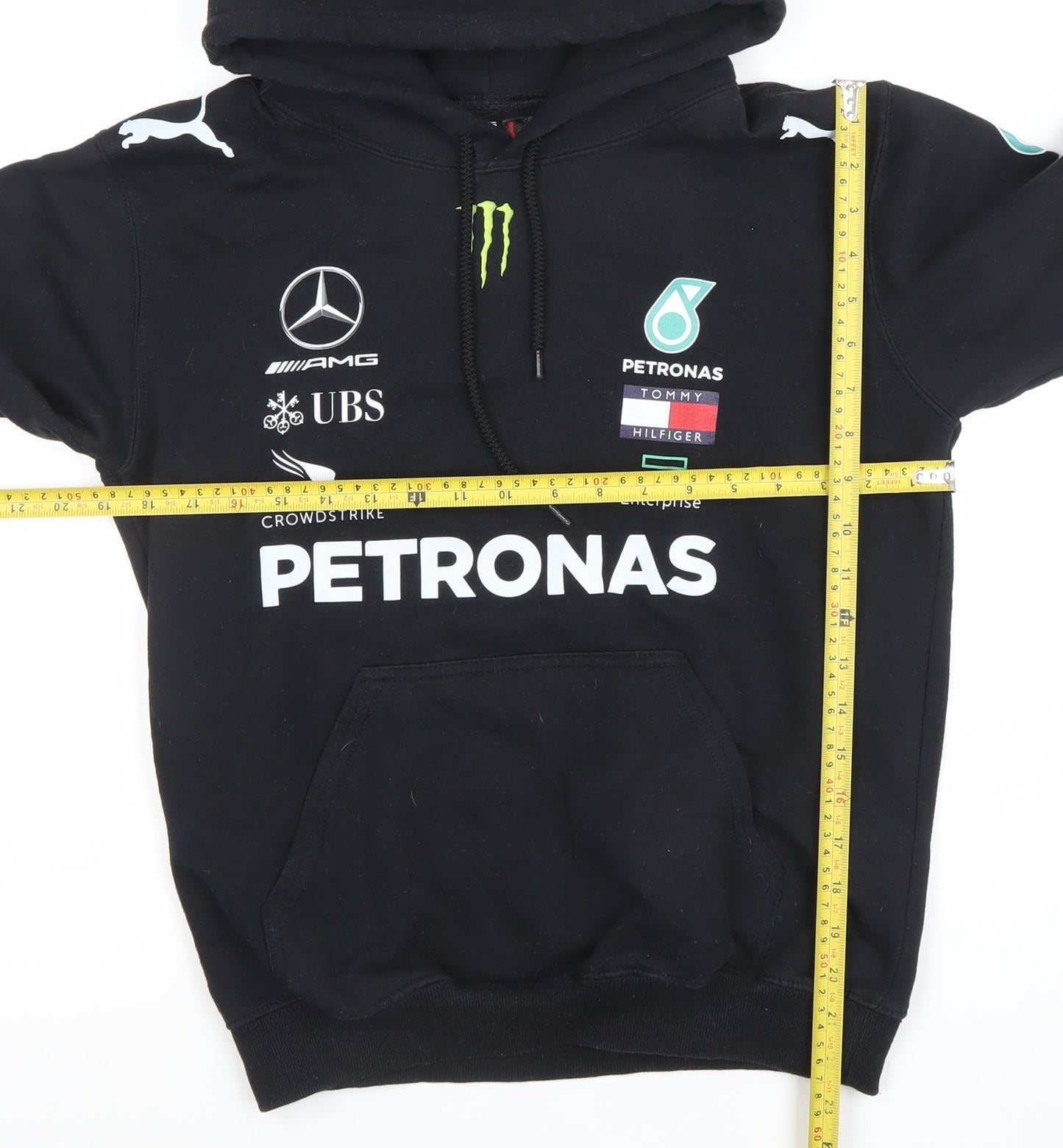 Tommy Hilfiger Boys Black Large AMG Petronas Pullover Hoodie