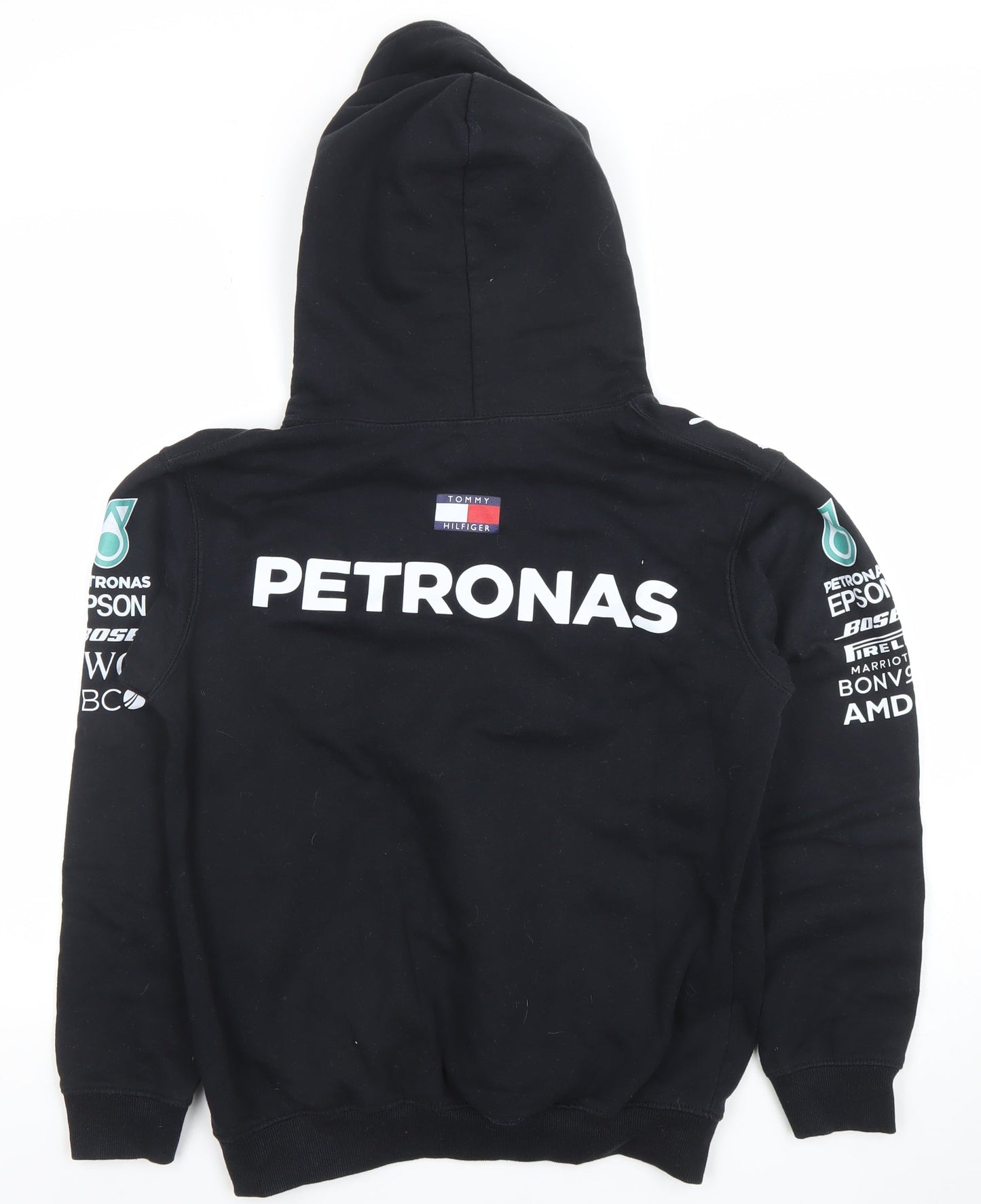 Tommy Hilfiger Boys Black Large AMG Petronas Pullover Hoodie