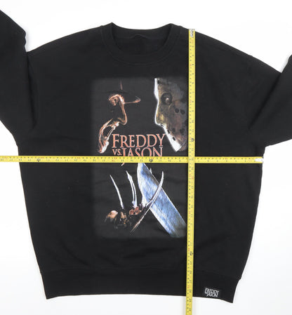 Primark Men's Black Freddy vs Jason Sweatshirt 2XL Horror Graphic Pullover