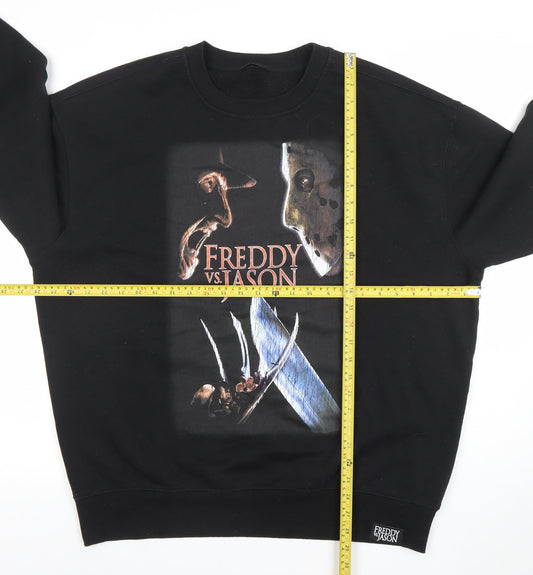 Primark Men's Black Freddy vs Jason Sweatshirt 2XL Horror Graphic Pullover