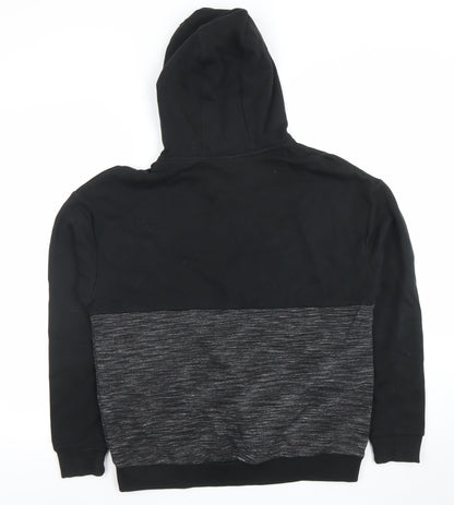 Marks and Spencer Boys Black Grey Pullover Hoodie Size 13-14 Years