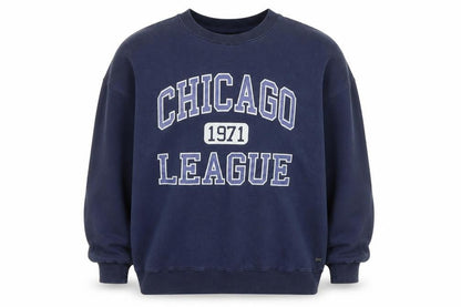 Womens UK Size S Pull & Bear Blue Pullover Sweatshirt