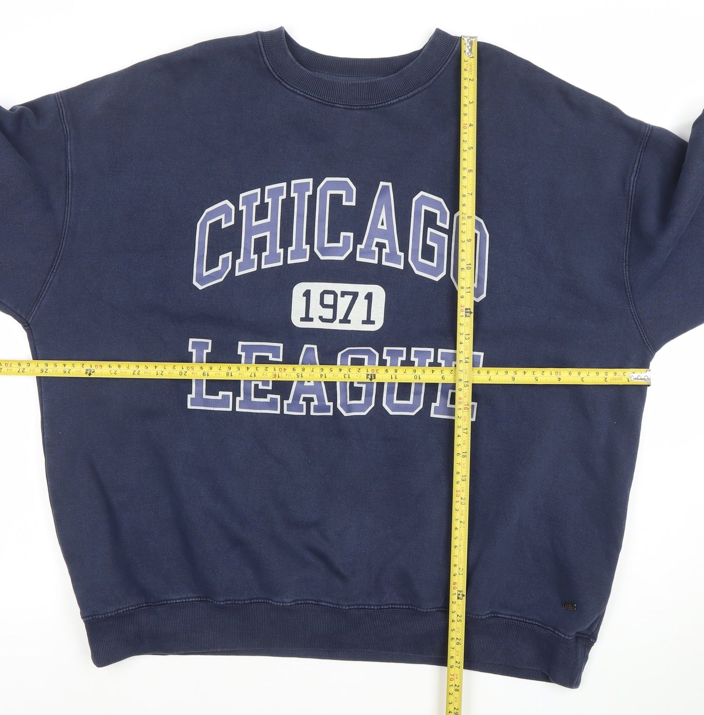 Womens UK Size S Pull & Bear Blue Pullover Sweatshirt