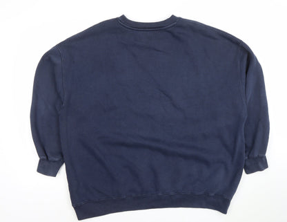Womens UK Size S Pull & Bear Blue Pullover Sweatshirt
