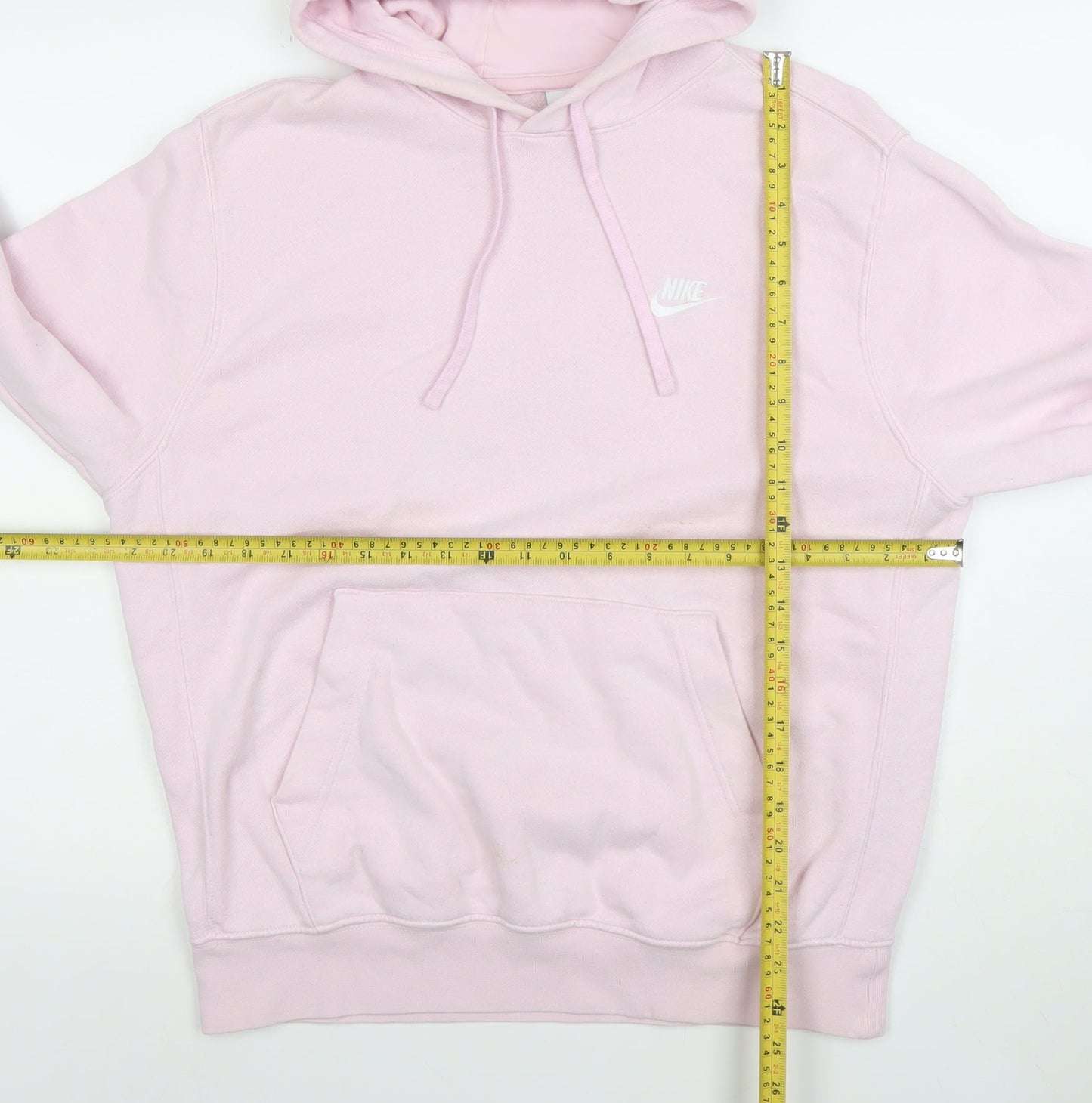 Nike Womens Pink Pullover Hoodie Size M Cotton Blend Casual