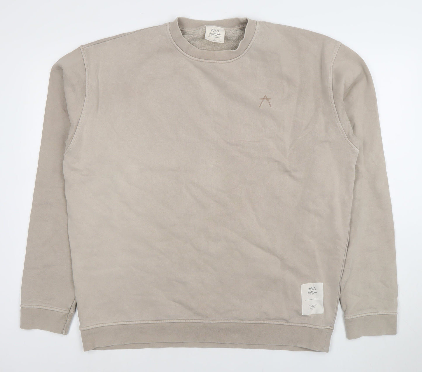 Mens UK Size L MAYA MAYA Beige Pullover Sweatshirt