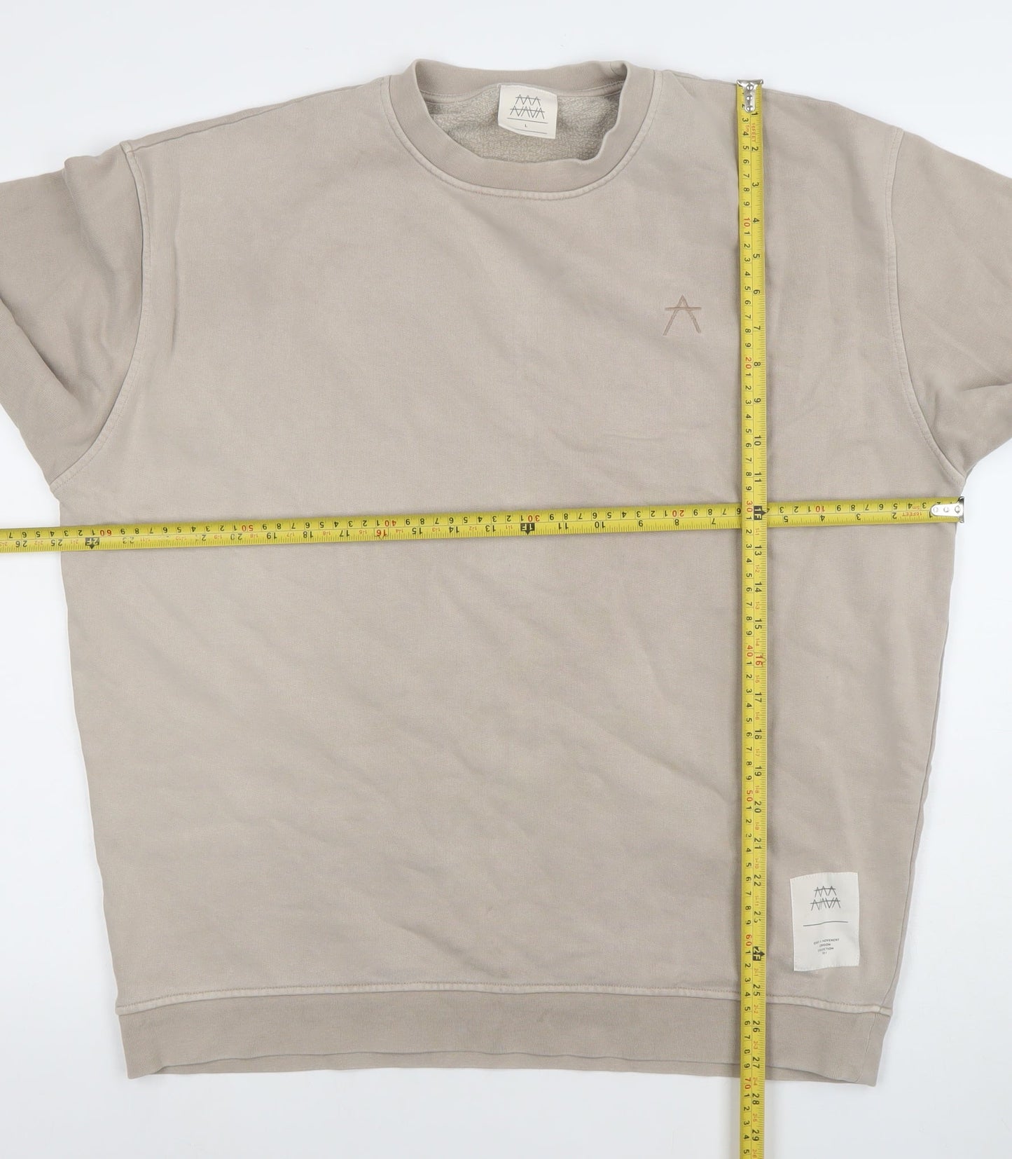 Mens UK Size L MAYA MAYA Beige Pullover Sweatshirt
