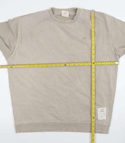 Mens UK Size L MAYA MAYA Beige Pullover Sweatshirt
