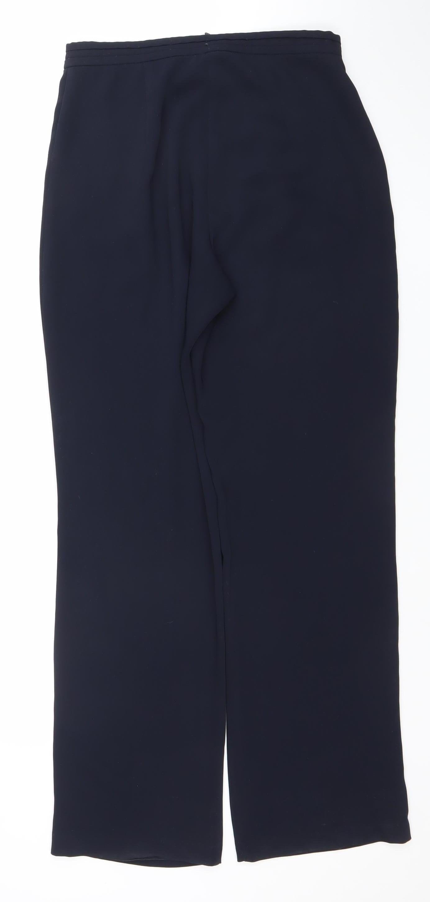 Womens UK Size 10 Topshop Regular Fit Business Casual Formal Workwear Blue Trous