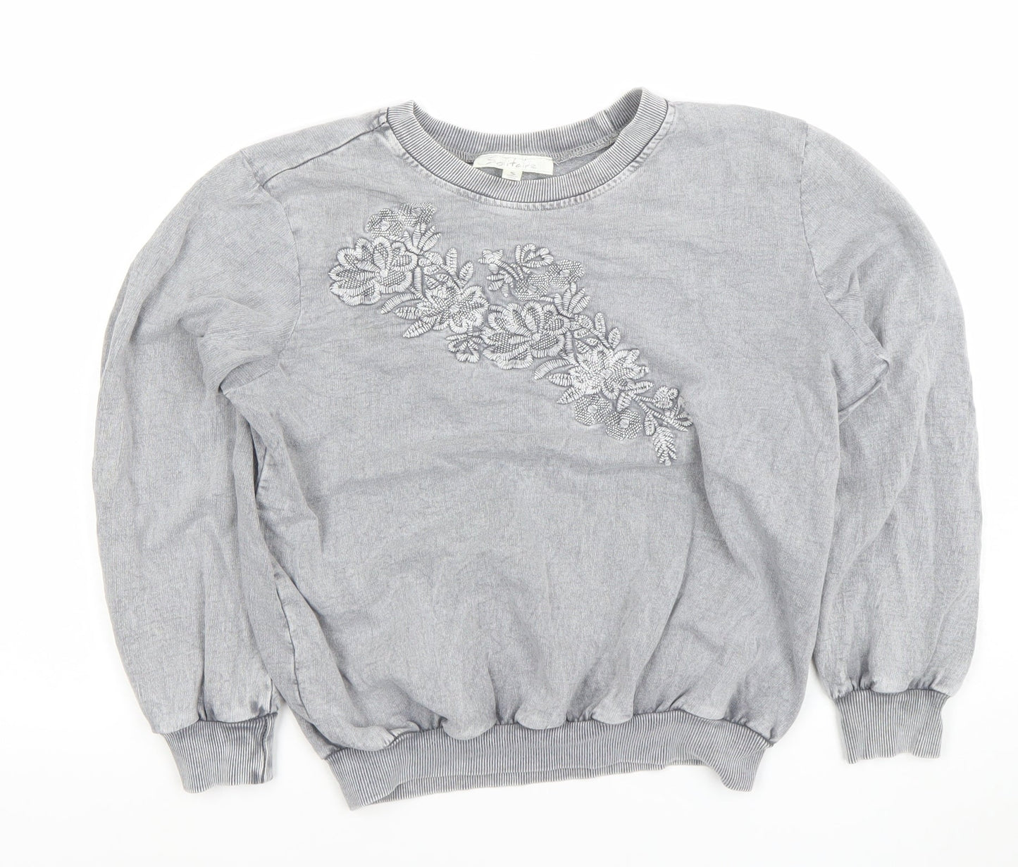 Womens UK Size S Soft Surroundings Grey Pullover Sweatshirt