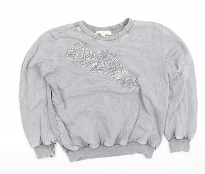 Womens UK Size S Soft Surroundings Grey Pullover Sweatshirt