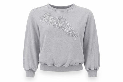 Womens UK Size S Soft Surroundings Grey Pullover Sweatshirt