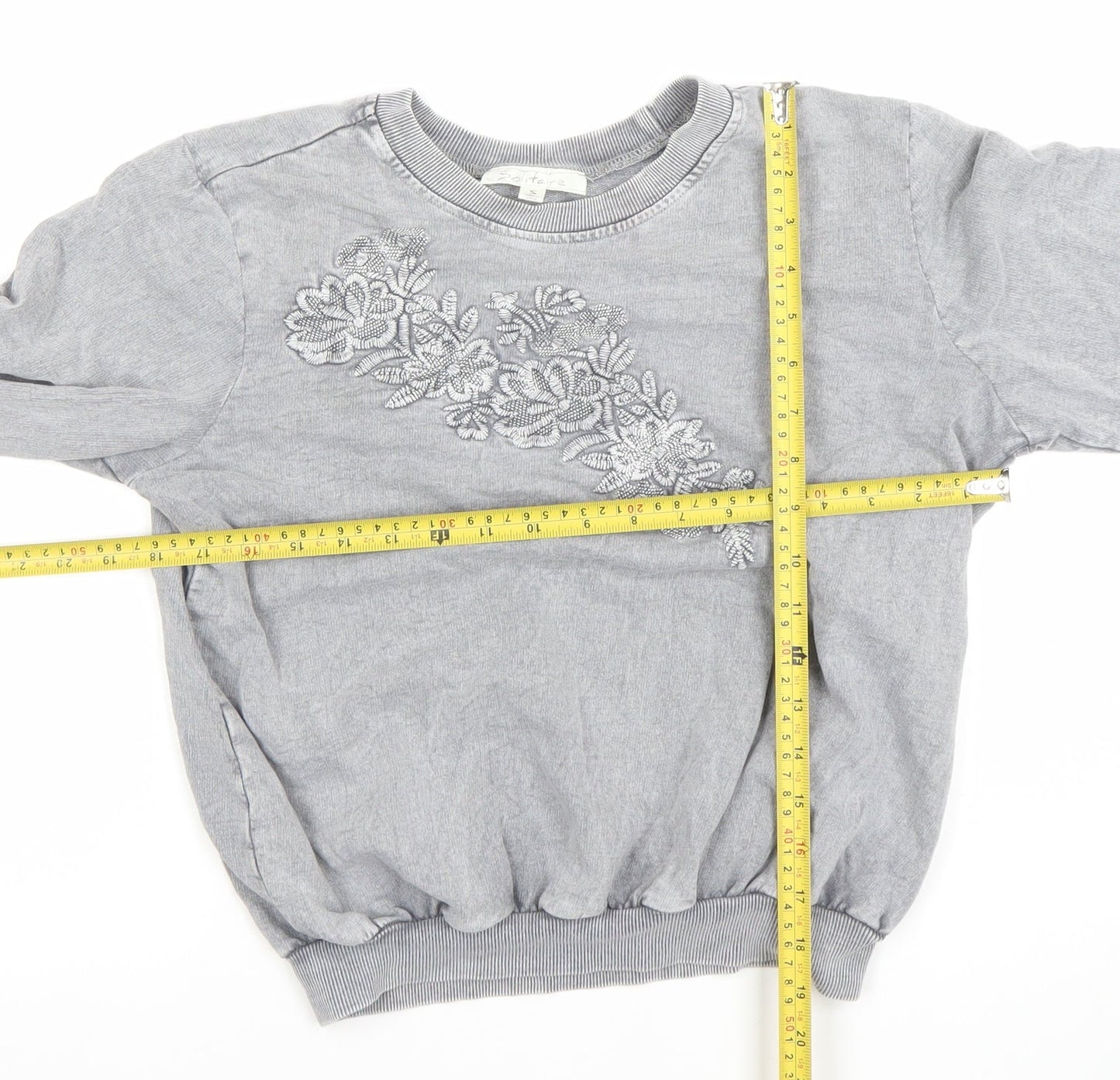 Womens UK Size S Soft Surroundings Grey Pullover Sweatshirt