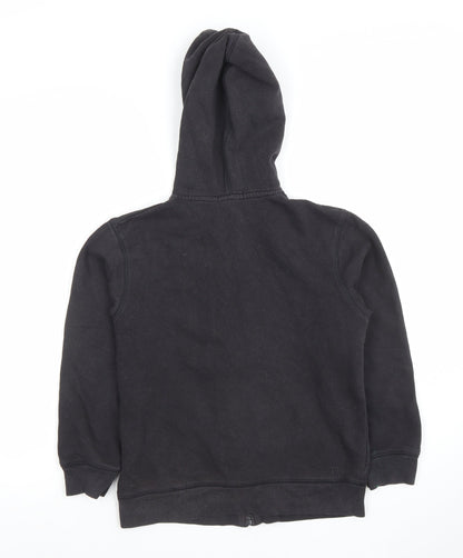 GAP Kids Boys Black Full Zip Hoodie Size 10-11 Years Cotton Blend