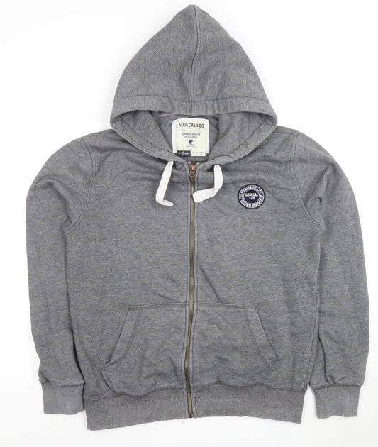 Womens UK Size L SoulCal & Co Grey Full Zip Hoodie