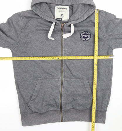Womens UK Size L SoulCal & Co Grey Full Zip Hoodie