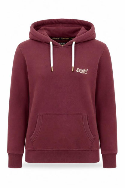 Womens UK Size 14 Superdry Red Pullover Hoodie