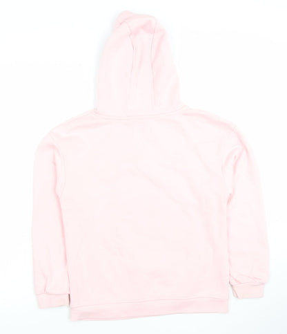 Primark Girls Pink Stitch Hoodie 10-11 Years Pullover Disney Fleece