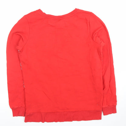 Womens UK Size 12 Home Alone Red Pullover Sweatshirt