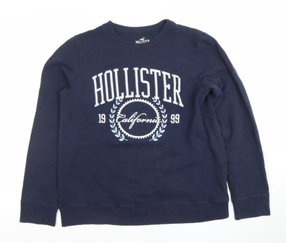 Mens UK Size M Hollister Blue Pullover Sweatshirt