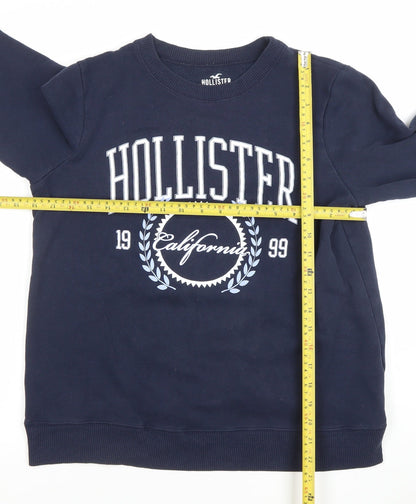 Mens UK Size M Hollister Blue Pullover Sweatshirt