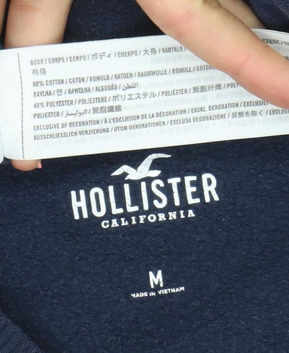 Mens UK Size M Hollister Blue Pullover Sweatshirt