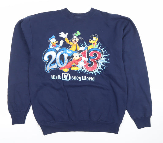 Mens UK Size S Hanes Blue Pullover Sweatshirt