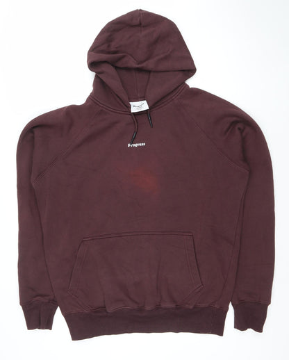 Mens UK Size XL Progress Brown Pullover Hoodie