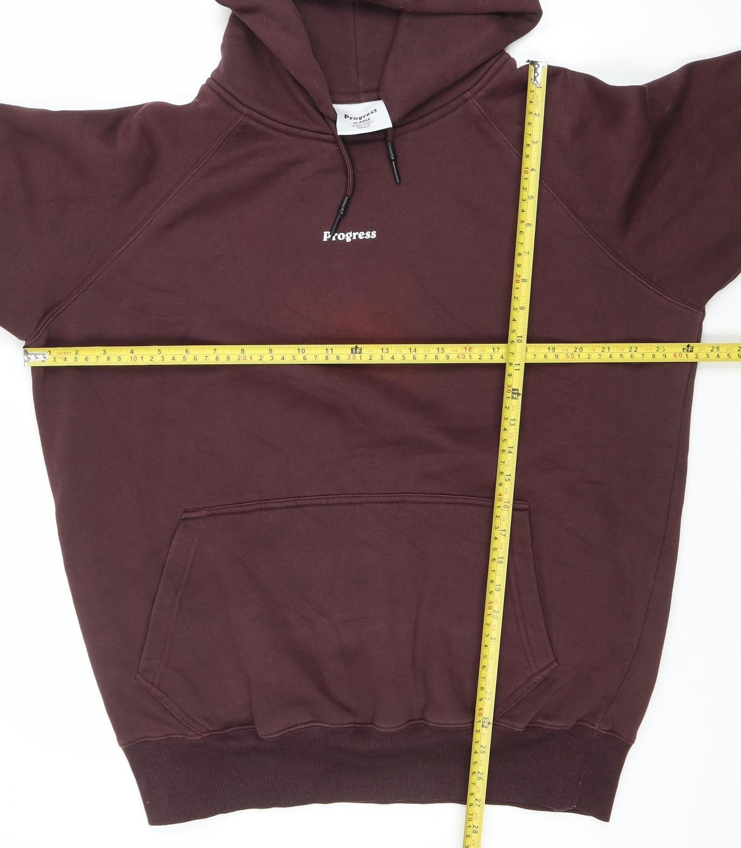 Mens UK Size XL Progress Brown Pullover Hoodie
