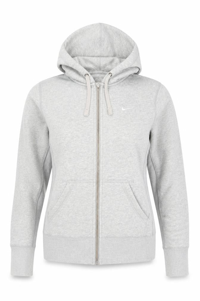 Womens UK Size S Nike Grey Full Zip Hoodie