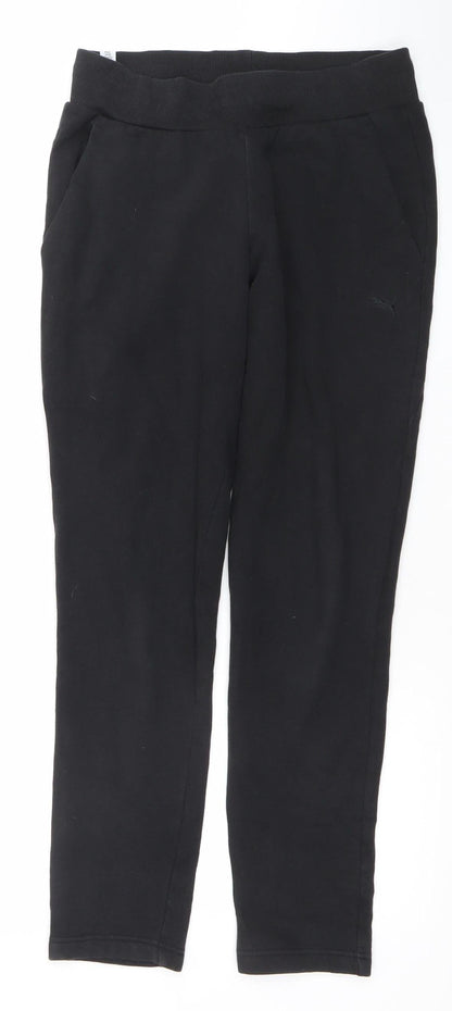 Puma Women's Black Jogger Trousers Size 10 Cotton Blend