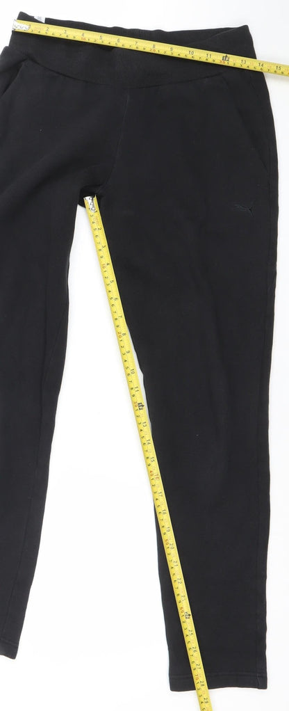 Puma Women's Black Jogger Trousers Size 10 Cotton Blend