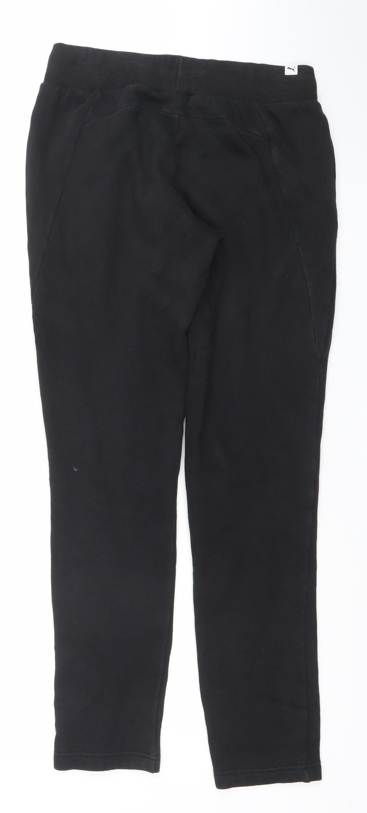 Puma Women's Black Jogger Trousers Size 10 Cotton Blend