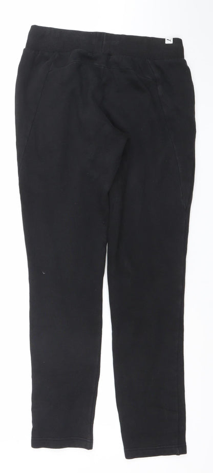 Puma Women's Black Jogger Trousers Size 10 Cotton Blend