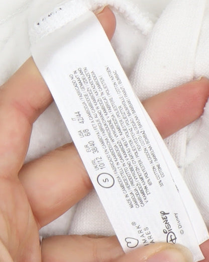 Disney x Primark White Hoodie Women S Pullover Graphic 100 Years of Wonder