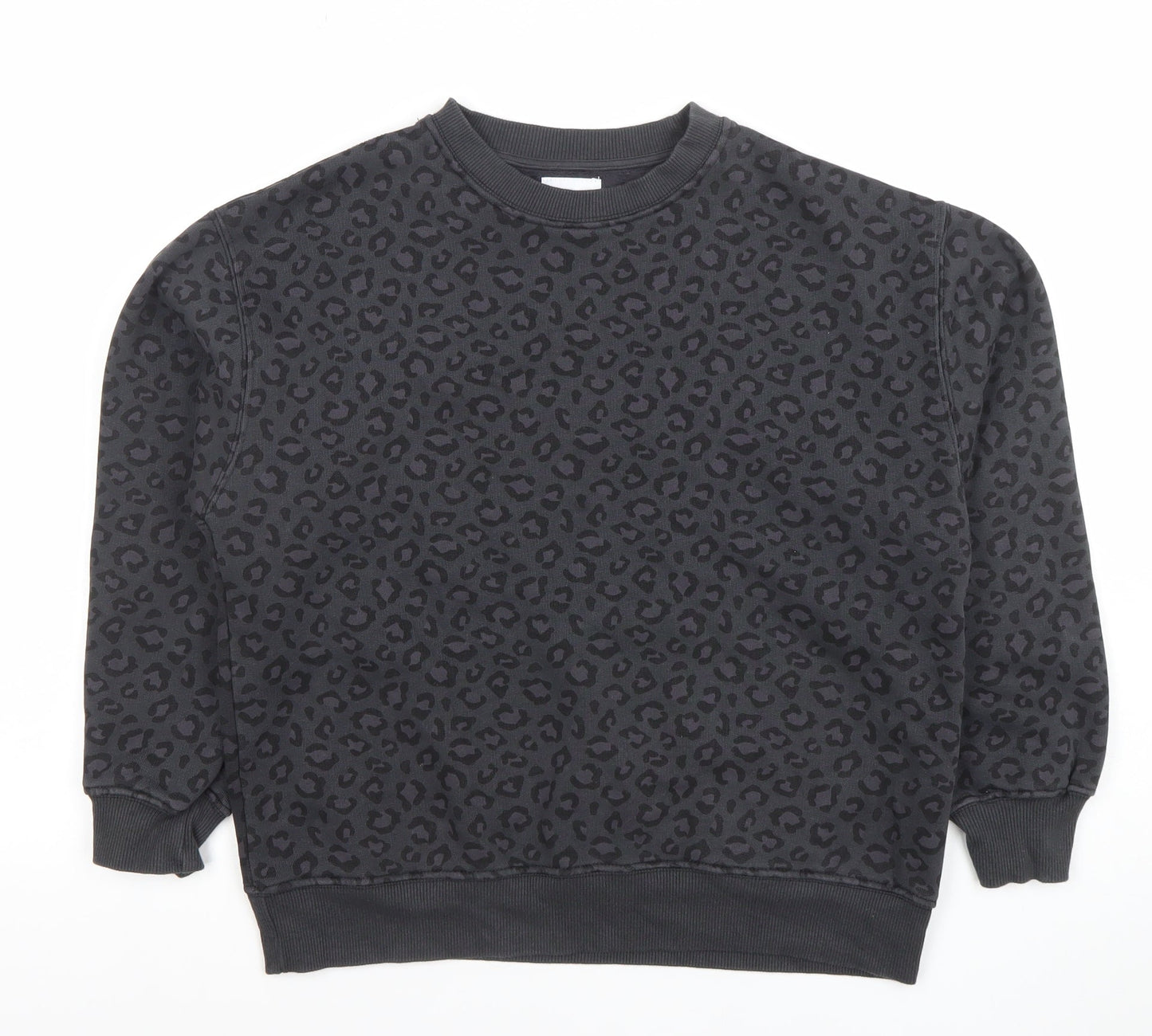 ZARA Girls Black Animal Print Pullover Sweatshirt 11-12 Years