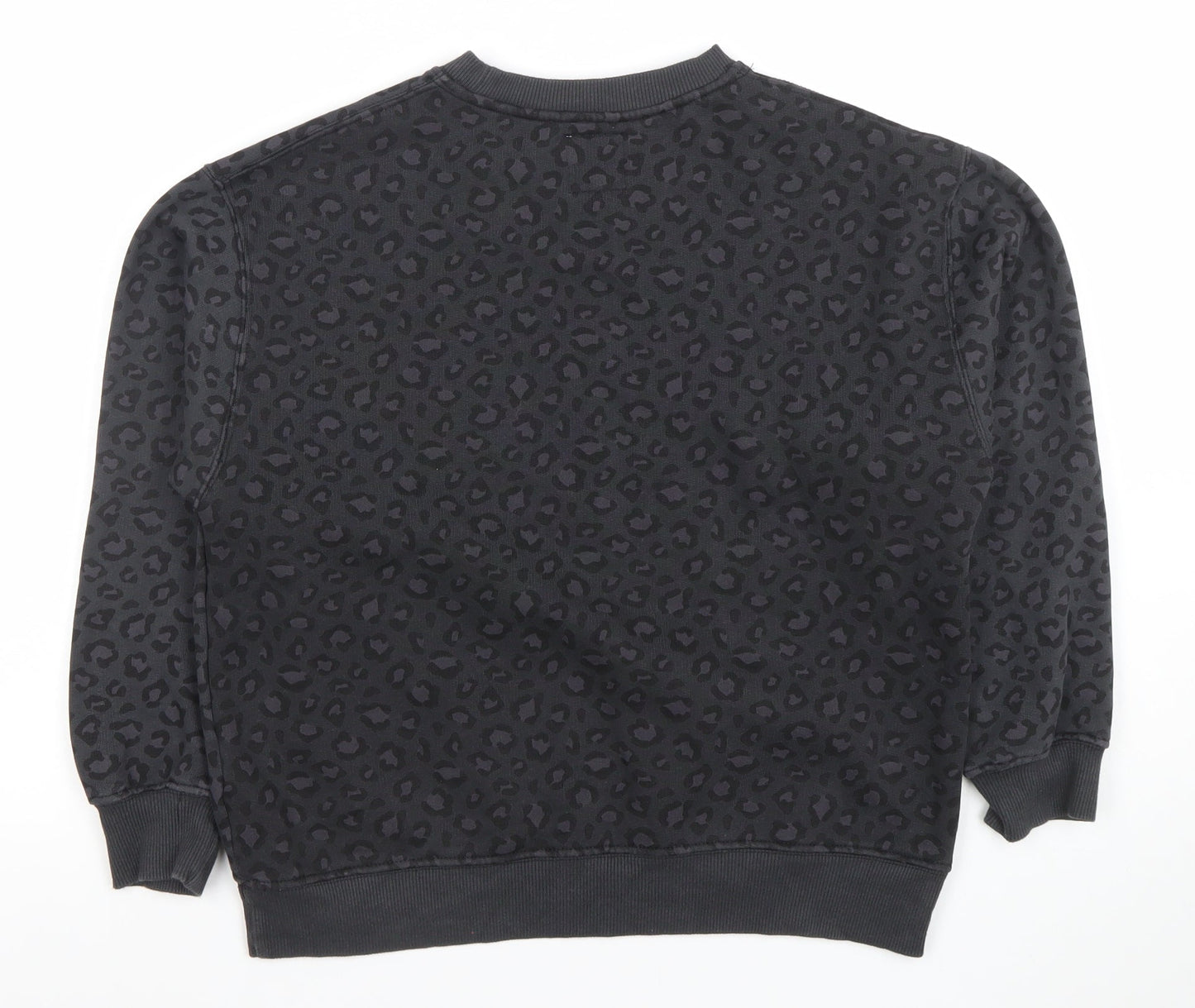 ZARA Girls Black Animal Print Pullover Sweatshirt 11-12 Years