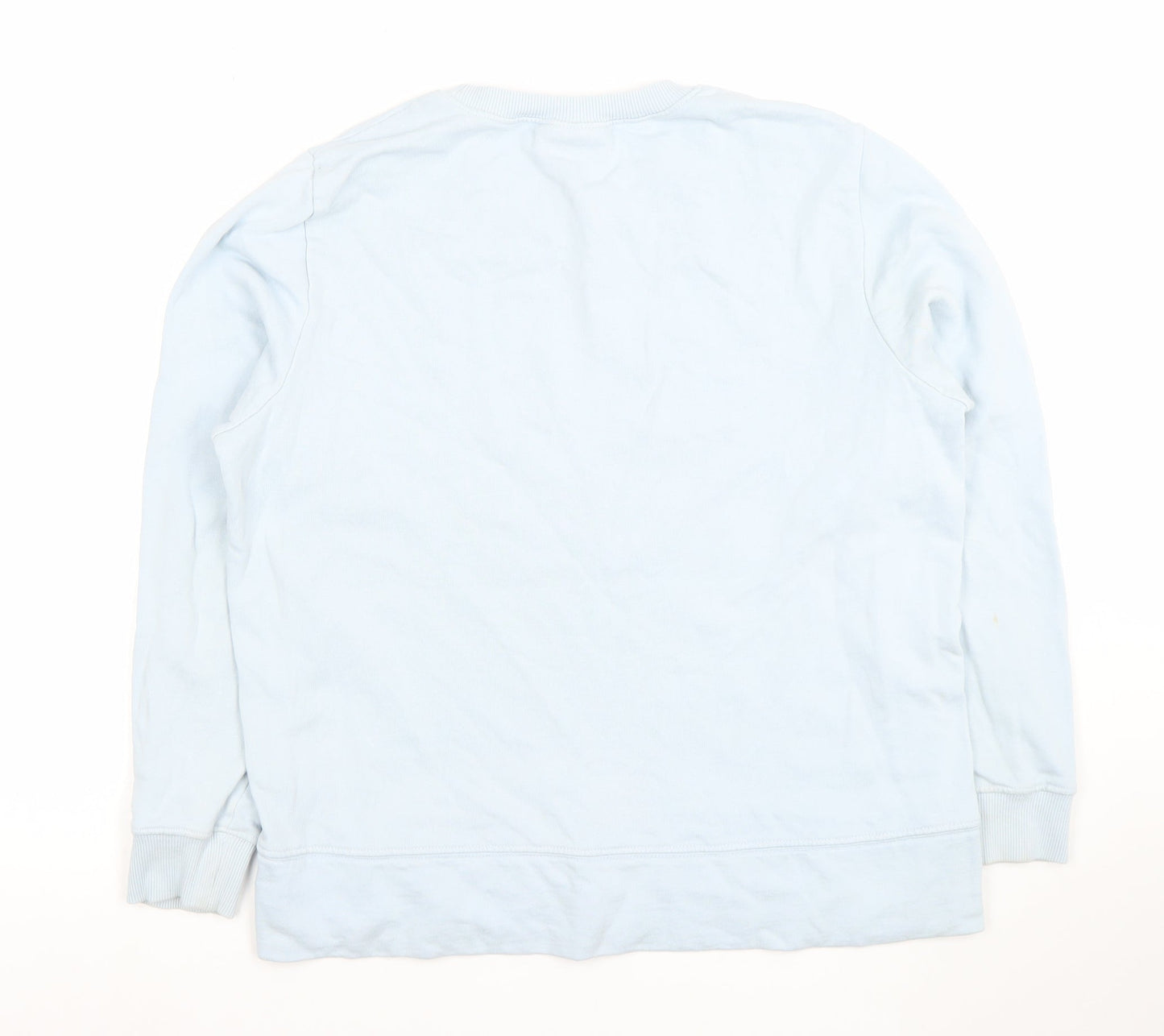 Tu Peanuts Women's Blue Snoopy 'Be Happy' Pullover Sweatshirt Size 14