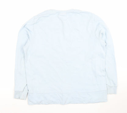 Tu Peanuts Women's Blue Snoopy 'Be Happy' Pullover Sweatshirt Size 14