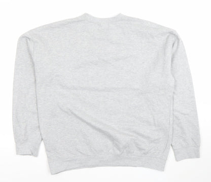 Womens UK Size M Spotted Grey Pullover Sweatshirt