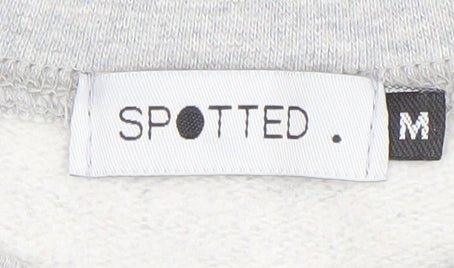 Womens UK Size M Spotted Grey Pullover Sweatshirt