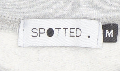 Womens UK Size M Spotted Grey Pullover Sweatshirt