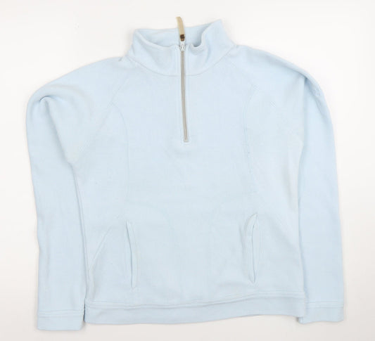 Regatta Women's Light Blue 1/2 Zip Pullover Sweatshirt Size 10