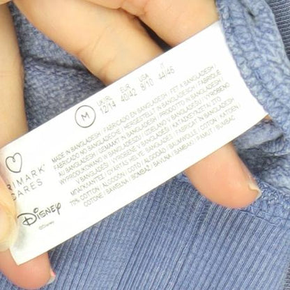 Disney Stitch & Angel Blue Sweatshirt Women M Primark Cotton Pullover