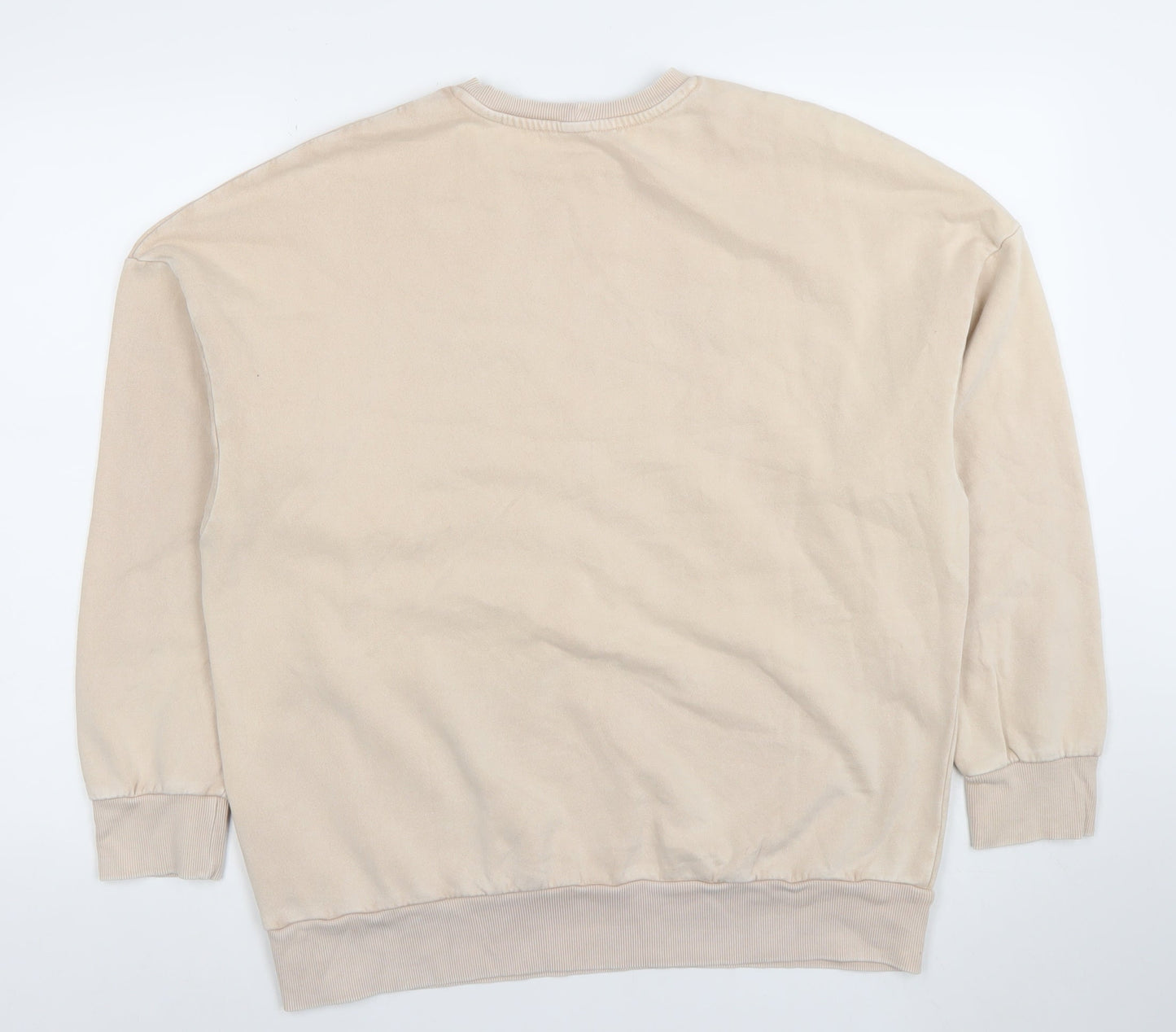 George Women Beige Cotton Blend Pullover Sweatshirt Size 12-14
