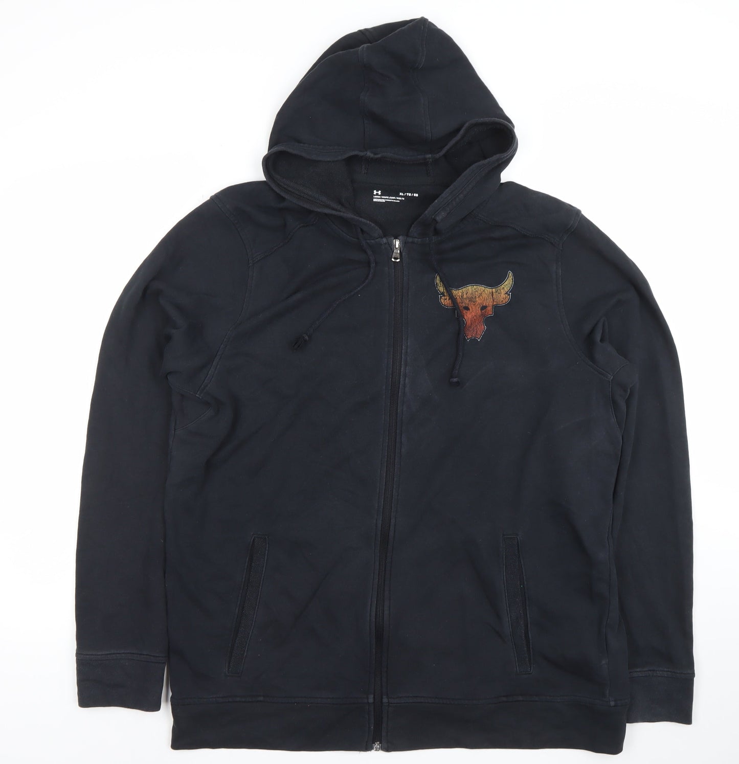 Under Armour Men’s Black Full Zip Hoodie XL Project Rock Iron Paradise