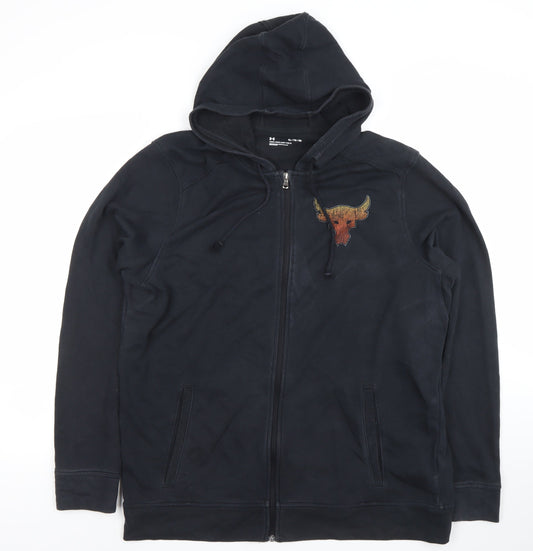 Under Armour Men’s Black Full Zip Hoodie XL Project Rock Iron Paradise