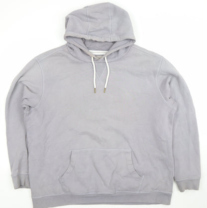 A-FRAME Men's Grey 2XL Pullover Hoodie Cotton Blend