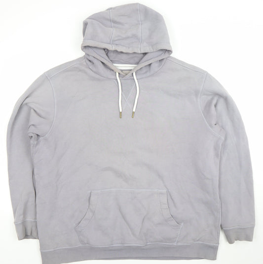 A-FRAME Men's Grey 2XL Pullover Hoodie Cotton Blend